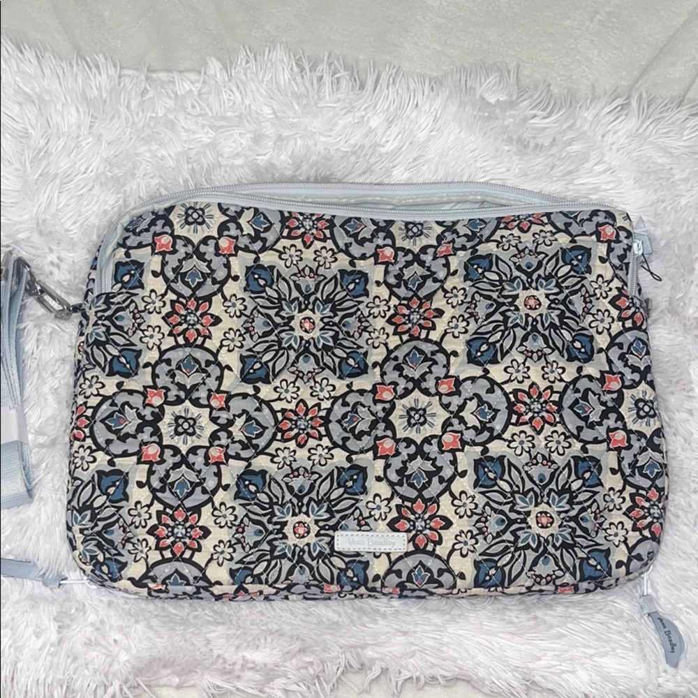 Vera Bradley Floral Laptop Bag in Pink and Gray